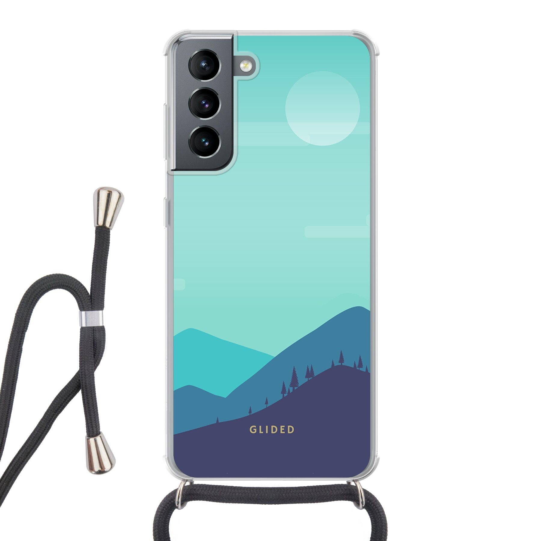 Samsung Galaxy S21 5G Handyhülle im Alpine Design mit Bergmotiven, bietet Schutz und Stil.